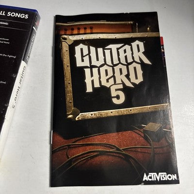 Guitar Hero 5 Sony Playstation 2 PS2 Manual PAL