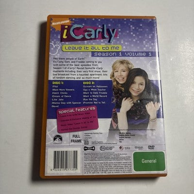 Icarly : Season 1 : Vol 1 (DVD, 2007) Region 4