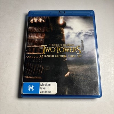The Lord of the Rings - The Two Towers (Extended Edition, Blu-ray, 2002, 5-Disc)