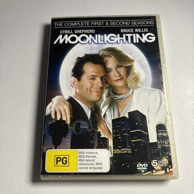 Moonlighting : Season 1 & 2 (DVD, 1985) Bruce Willis, Cybill Shepherd Region 4
