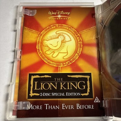 The Lion King (Special Edition, DVD, 1994) Disney Region 4