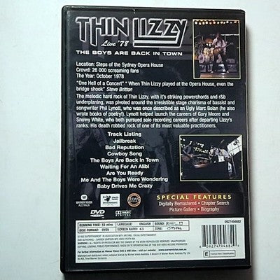 Thin Lizzy-The Boys Are Back in Town (DVD, 1978) All Regions