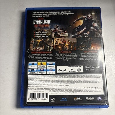 Dying Light: The Following - Enhanced Edition Sony Playstation 4 PS4 Zombie Game