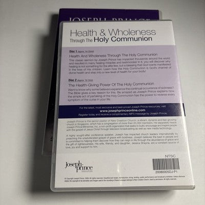 Joseph Prince: Health & Wholeness Through The Holy Communion DVD All Regions