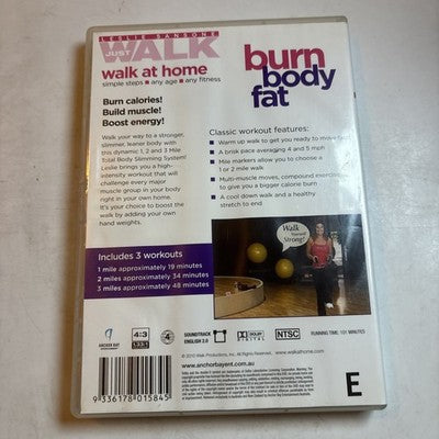 Leslie Sansone - Just Walk Burn Body Fat (DVD, 2008) Region 4 NEW