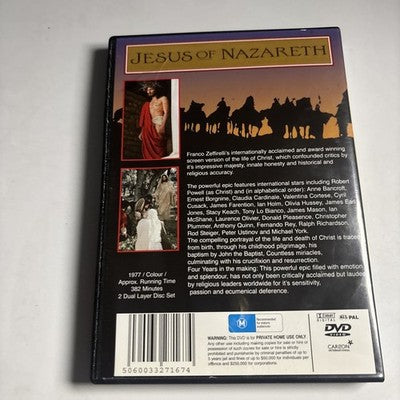 Jesus of Nazareth | Mini-Series (DVD, 1977) Anthony Quinn, All Regions