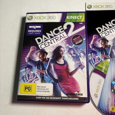 Dance Central 2 (Microsoft Xbox 360 Kinect PAL, 2011, Harmonix) - With Manual.