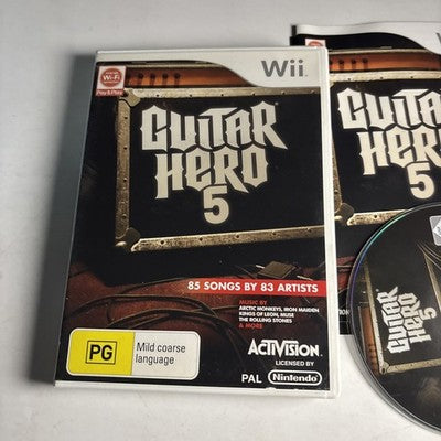Guitar Hero 5 Nintendo Wii Manual PAL
