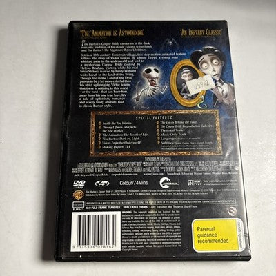 Tim Burton's Corpse Bride (DVD, 2005) Johnny Depp Region 4