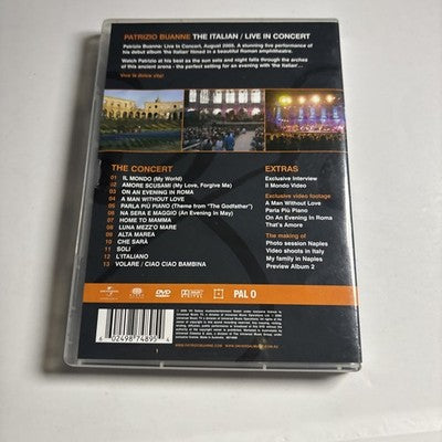 Patrizio Buanne - Italian/Live in Concert (DVD, 2005) All Regions