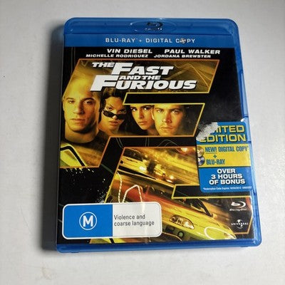 The Fast and the Furious (Blu-ray + DVD, 2001) Region B