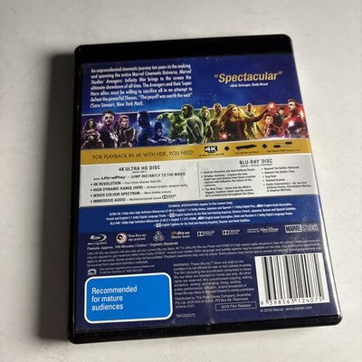 Avengers - Infinity War (4K Ultra HD + Blu-ray, 2018) All Regions