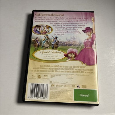 Barbie and the Three Musketeers (DVD, 2009) Region 4,2
