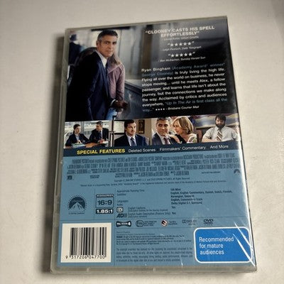 Up In The Air (DVD, 2009) George Clooney Region 4 *New Sealed*