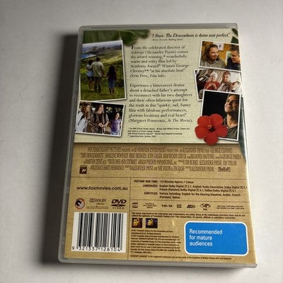The Descendants (DVD, 2011) George Clooney Region 4 NEW