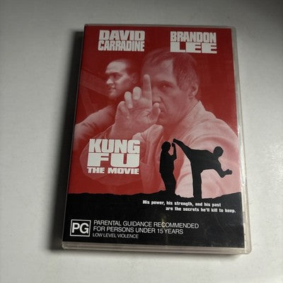 Kung Fu: The Movie (DVD, 1986) David Carradine, Brandon Lee Region 4 NEW