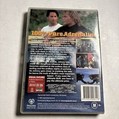 Point Break (DVD, 1991). Keanu Reeves, Patrick Swayze Region 4