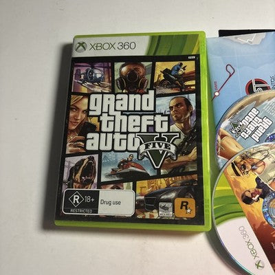 Grand Theft Auto V (Microsoft Xbox 360, 2013) Manual Map PAL