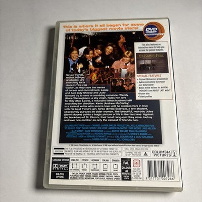 St. Elmo's Fire (DVD, 1985) Demi Moore, Judd Nelson, Region 4 NEW