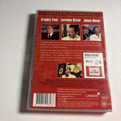 The Boys from Brazil (DVD, 1978) Gregory Peck, James Mason, Region 4