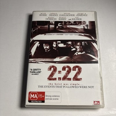 2.22 (DVD, 2008) Gabriel Byrne, Val Kilmer, Aaron Gallagher, Region 4 NEW