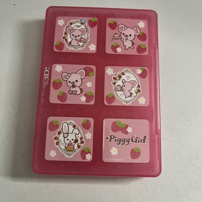 Piggy Girl Pink Nintendo 3DS 12x Cartridge Holder Game Case
