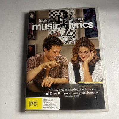 Music and Lyrics (DVD, 2007) Hugh Grant, Drew Barrymore Region 4