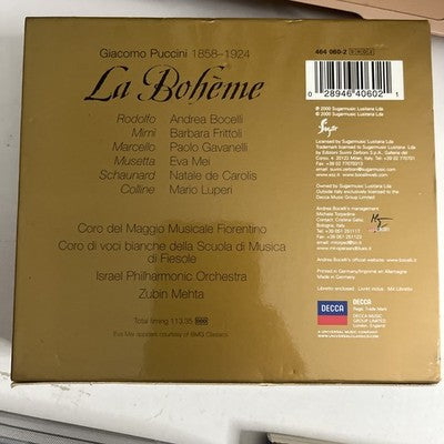 Andrea Bocelli & Barbara Frittoli – La Bohème (CD, 2000, 2-Disc)