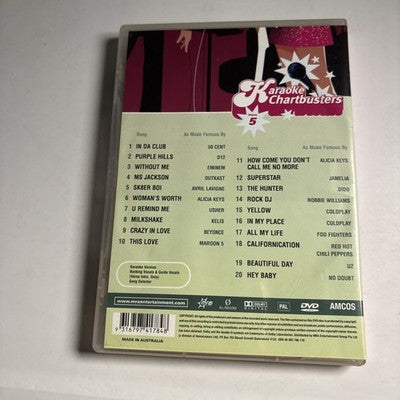 Karaoke - Chartbusters : Vol 5 (DVD, 2000) All Regions