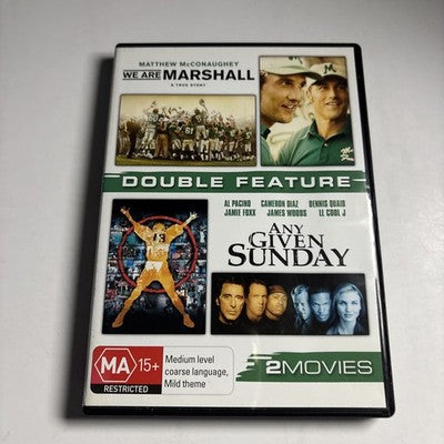 Any Given Sunday / We Are Marshall (DVD, 2010) Region 4 NEW