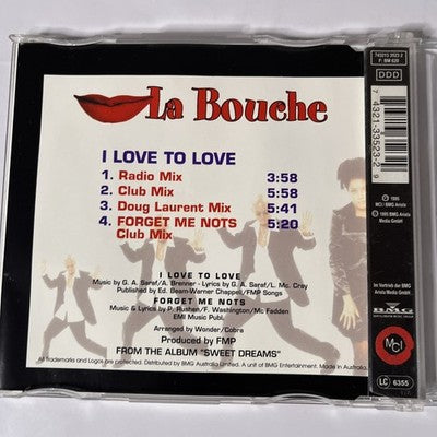 La Bouche – I Love To Love / Forget Me Nots (CD, 1996) Australia 743213 3523 2