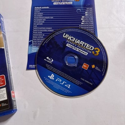 Uncharted 3 Drakes Deception Remastered Sony PlayStation 4 PS4 Game