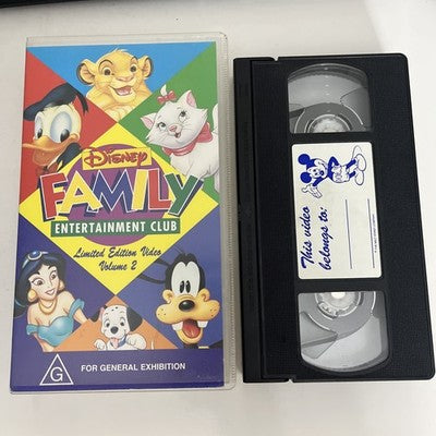 Disney Family Entertainment Club  Limited Edition Vol 2 (VHS, 1995) PAL