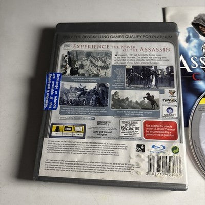 Assassins Creed PS3 Sony Playstation 3 Complete With Manual