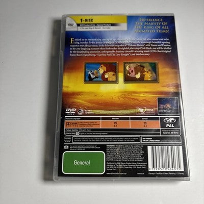 The Lion King (Special Edition, DVD, 1994) Region 4