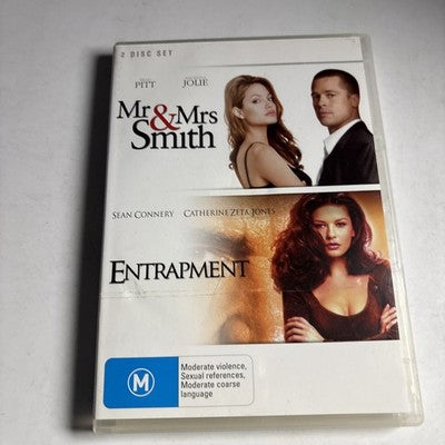 Mr & Mrs Smith / Entrapment (DVD, 2-Disc) Brad Pitt, Angelina Jolie Region 4
