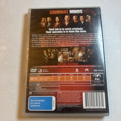 Criminal Minds : Season 1 (DVD, 2005) Region 4