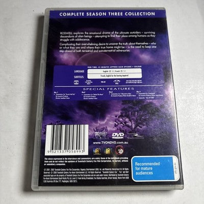 Roswell : Season 3 (DVD, 2001) Region 4