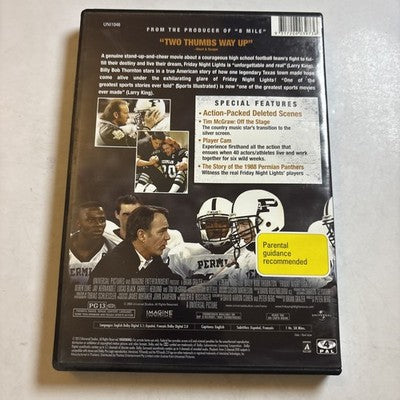 Friday Night Lights (DVD, 2004) Billy Bob Thornton Region 4