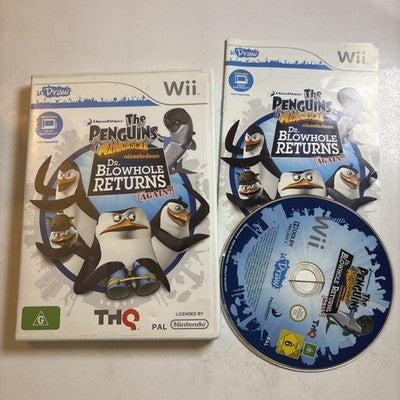 Penguins of Madagascar Dr. Blowhole Returns Again uDraw Nintendo Wii Manual PAL