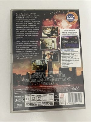Sleepless in Seattle (DVD, 1993) Tom Hanks, Bill Pullman, Meg Ryan Region 4