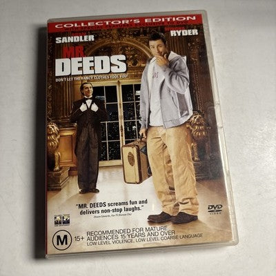 Mr Deeds (DVD, 2002) Adam Sandler Region 4