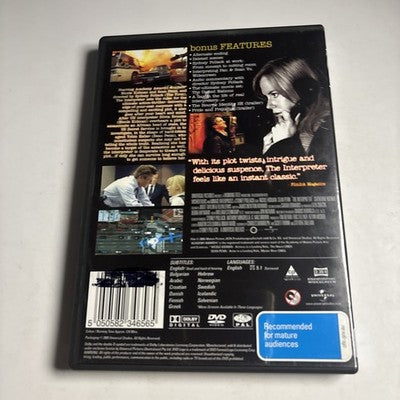 The Interpreter (DVD, 2005) Nicole Kidman, Sean Penn Region 4,2