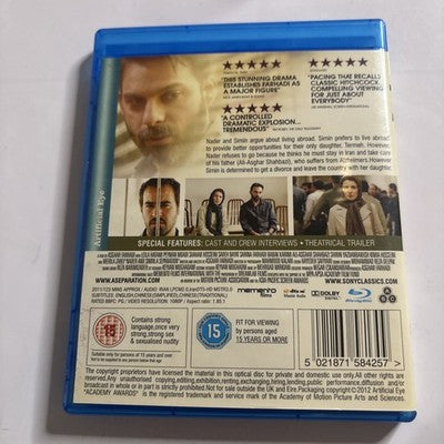 A Separation - The Truth Divides (Bluray, 2012) Ali-Asghar Shahbazi All Regions