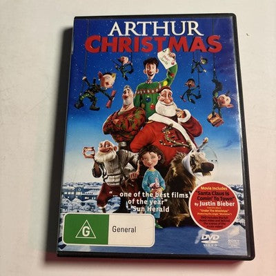 Arthur Christmas (DVD, 2011) Bill Nighy, James McAvoy, Justin Beiber Region 4,2