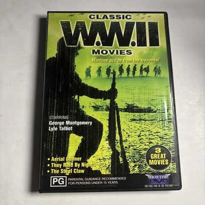 Classic W.W.II Movies: Aerial Gunner / They Raid by Night / The Steel Claw DVD