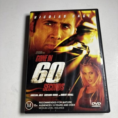 Gone in 60 Seconds (DVD, 2000) Nicholas Cage, Angelina Jolie Region 4