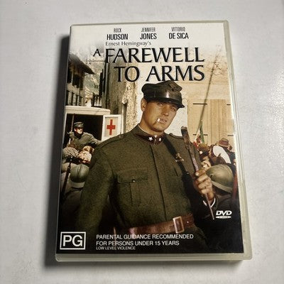 A Farewell to Arms (DVD, 1957) Rock Hudson Region 4 NEW