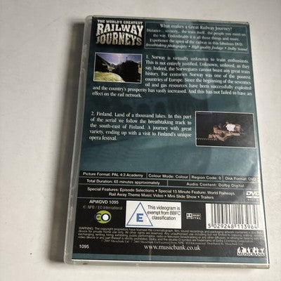 The World's Greatest Railway Journeys - Norway and Finland DVD All Regions
