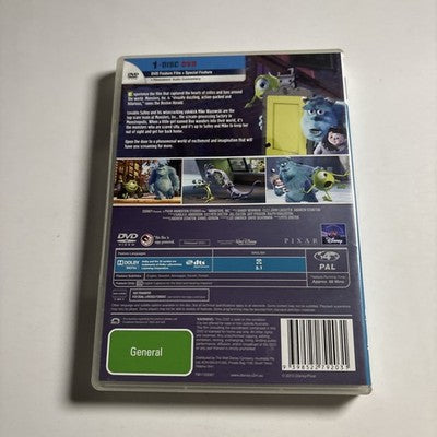 Monsters, Inc. (DVD, 2001) Region 4 NEW